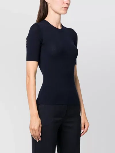 P.a.r.o.s.h Ribbed Knit Pullover In Blue