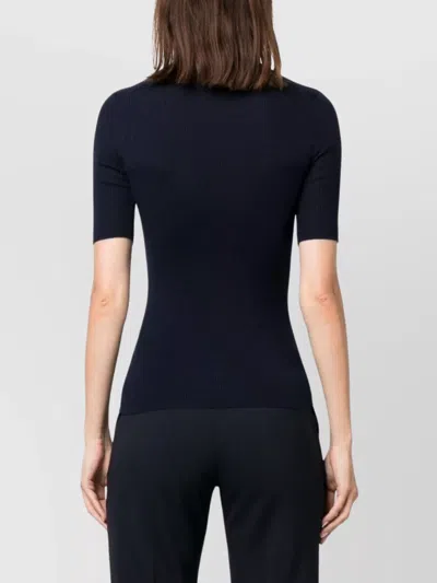 P.a.r.o.s.h Ribbed Knit Pullover In Blue