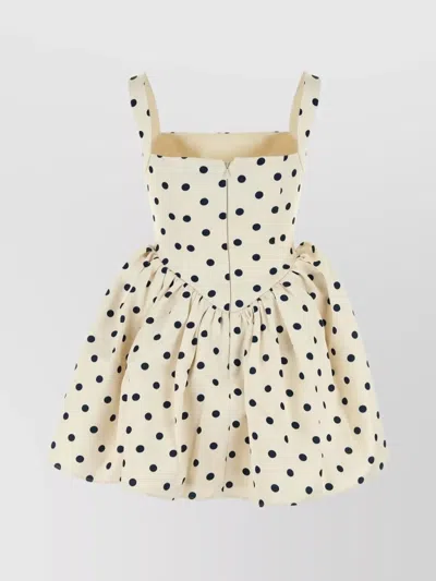 Self-portrait "polka Dot" Mini Dress In White