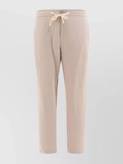 Vince Tailored Trousers With Back Pockets And Button Detail In Pink