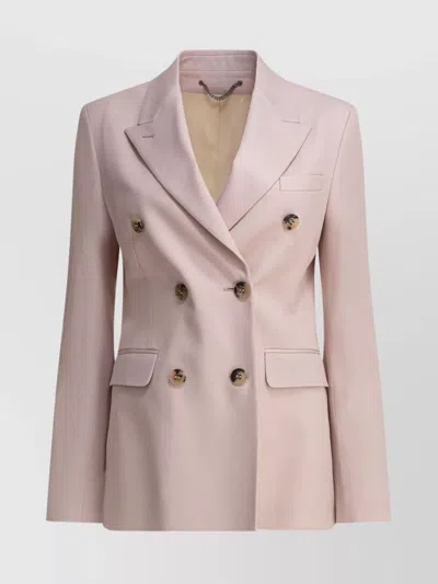 Golden Goose Light Pink Double-breasted Wool Jacket