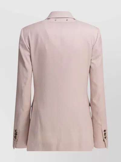 Golden Goose Light Pink Double-breasted Wool Jacket