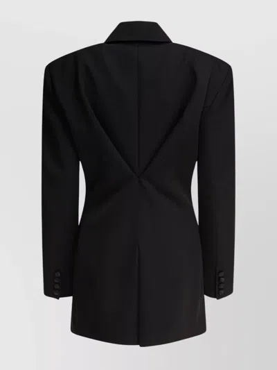 Givenchy Jacket In Wool With Pleated Back In Black