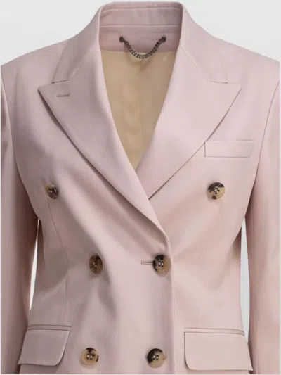 Golden Goose Light Pink Double-breasted Wool Jacket