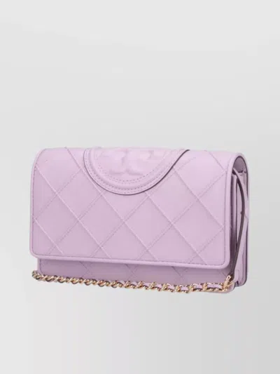 Tory Burch Quilted Chain Strap Purses & Cardholders In Purple