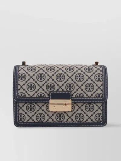 Tory Burch Shoulder Bag With Adjustable Strap And Gold-tone Hardware In Black