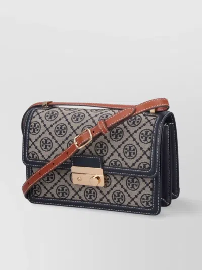 Tory Burch Shoulder Bag With Adjustable Strap And Gold-tone Hardware In Black