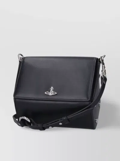 Vivienne Westwood Structured Shoulder Bag Adjustable Strap In Grey