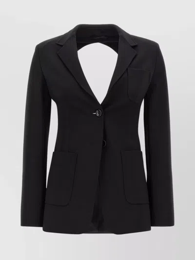 Max Mara Tailored Black Jacket With Classic Lapel
