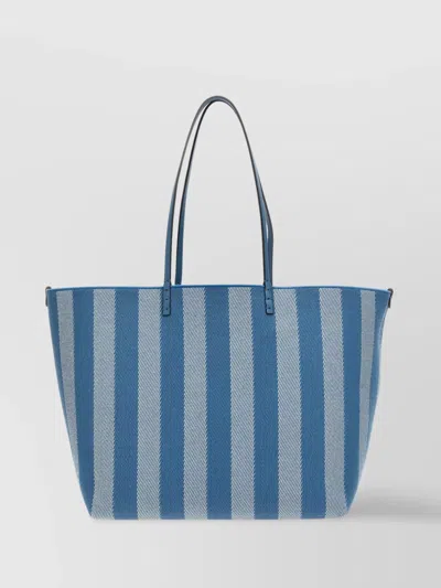 Fendi Blue Reversible Roll Large Shopper
