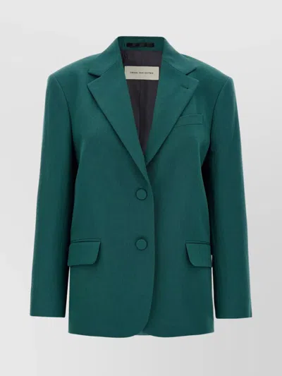 Dries Van Noten Birdy Blazer In Green
