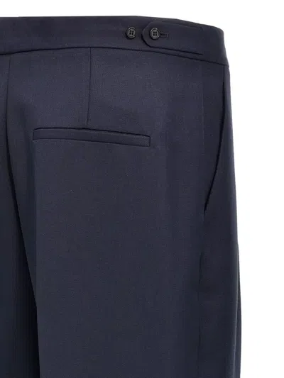 Theory Wool Trousers With Pleated Front And Back Pocket