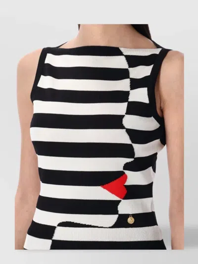 Balmain Face Marinire Knitted Top