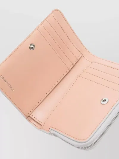 Emporio Armani Zipped Bifold Wallet With Textured Finish
