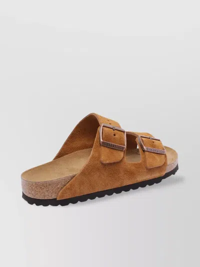 Birkenstock Suede Calf Open Toe Flat Sandals