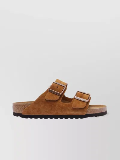 Birkenstock Suede Calf Open Toe Flat Sandals