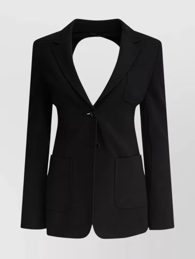 Max Mara Tailored Black Jacket With Classic Lapel