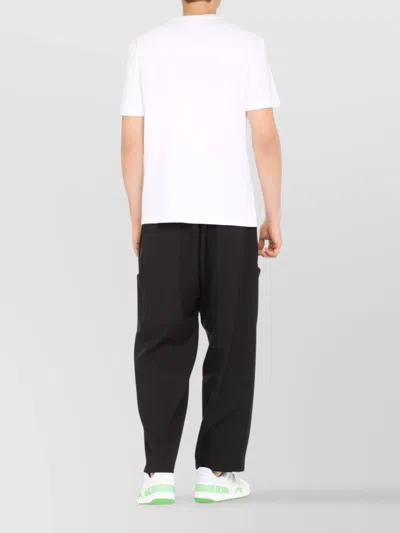 Golden Goose White T-shirt With Round Neck And One Star Logo Print On The Front In Cotton Man