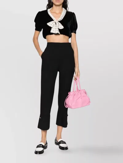 Msgm Flared Hem Tailored High-waisted Trousers