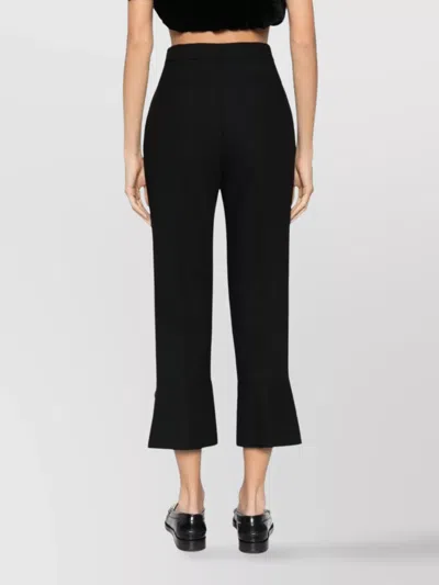 Msgm Flared Hem Tailored High-waisted Trousers