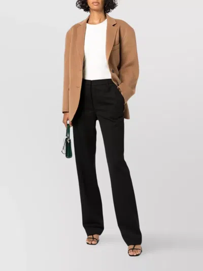 Anine Bing Oversized Wool-cashmere Blend Blazer In Brown
