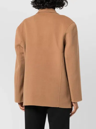 Anine Bing Oversized Wool-cashmere Blend Blazer In Brown