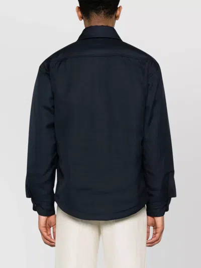 Jacquemus Virgin Wool Long-sleeve Shirt With Embroidered Logo In Black