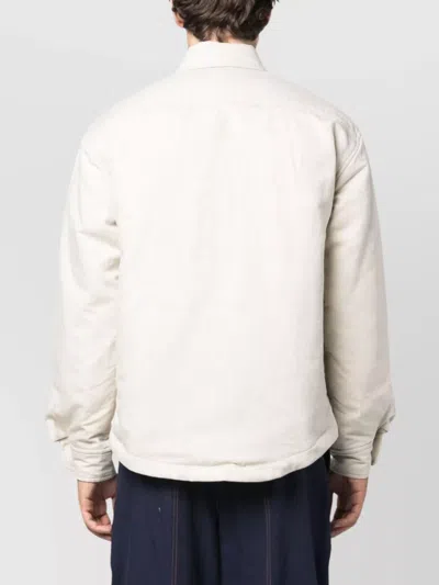 Jacquemus Button-down Shirt Curved Hemline Long Sleeves In Neutral