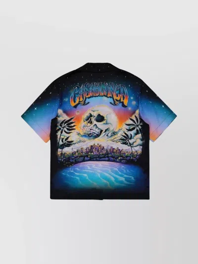 Casablanca Men's La Premonition Cuban Collar Shirt