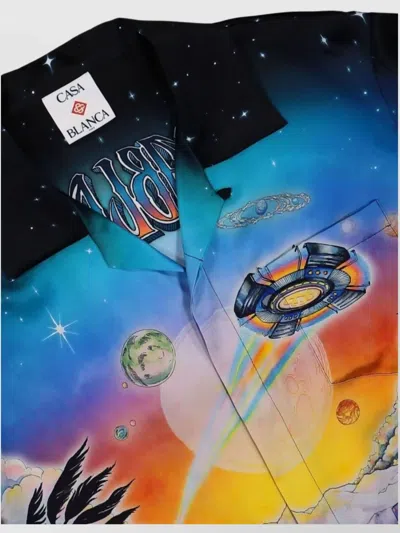 Casablanca Men's La Premonition Cuban Collar Shirt