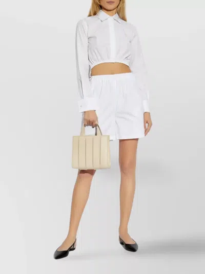 Max Mara Waistband Drawstring Eyelets Pockets Shorts
