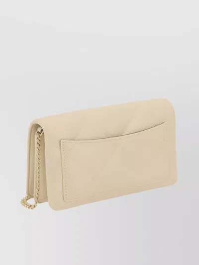 Tory Burch Kira Diamond Shoulder Wallet In Beige