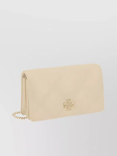 Tory Burch Kira Diamond Shoulder Wallet In Beige