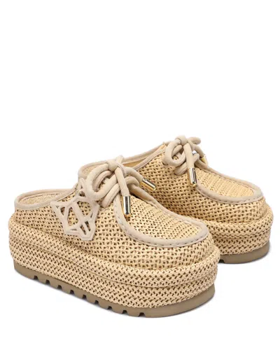 Naked Wolfe Blizzard Raffia Weave In Brown