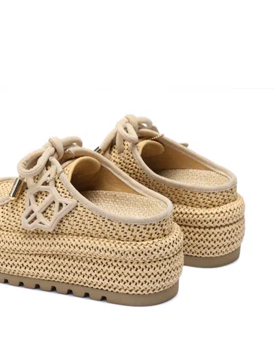 Naked Wolfe Blizzard Raffia Weave In Brown