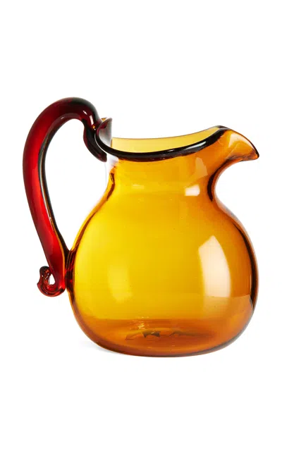 Akua Objects Michele  Murano Glass Jug In Orange