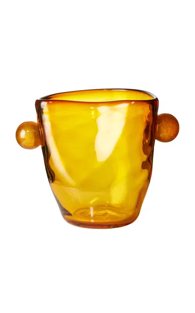 Akua Objects Oliver Venetian Glass Vase In Orange