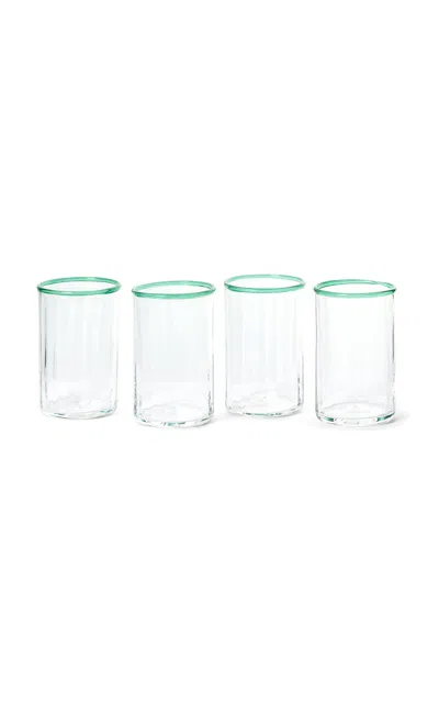 Akua Objects Set-of-four Small Peter Glass In Green