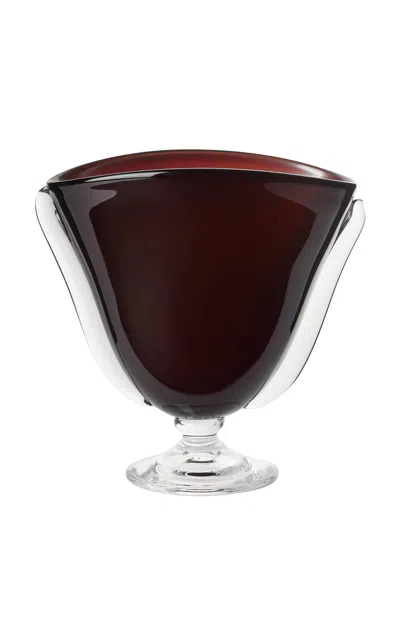 Akua Objects Karl  Venetian Glass Vase In Brown