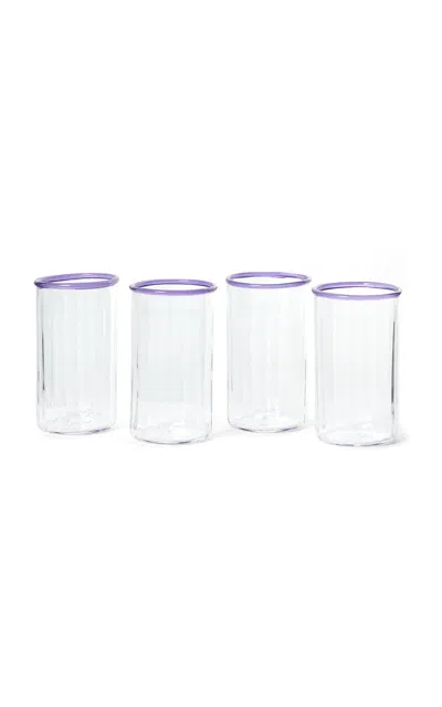 Akua Objects Set-of-four Large Peter Glass In Purple