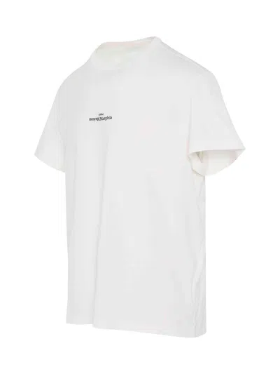 Maison Margiela Distorted Logo T-shirt In White