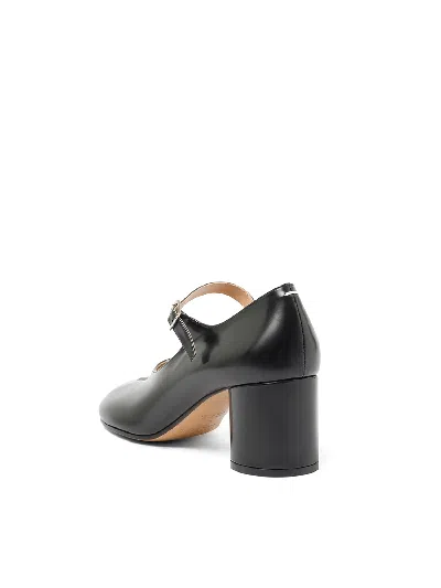 Maison Margiela Tabi Leather Heels In Shinyblack