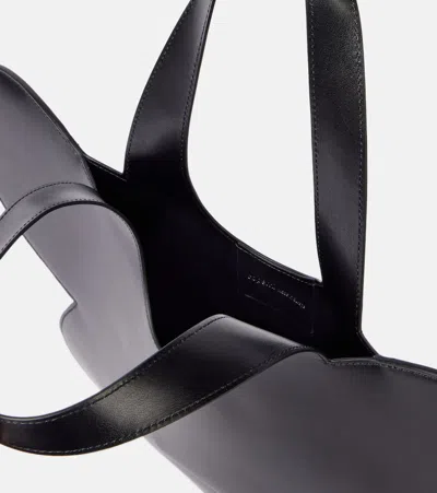 Coperni Flower-shaped Black Calf Leather Tote Bag In Black