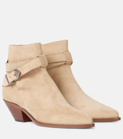 Isabel Marant Deivy 50 Suede Ankle Boots In Beige