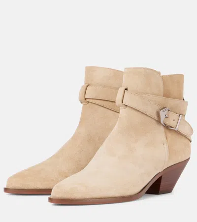 Isabel Marant Deivy 50 Suede Ankle Boots In Beige