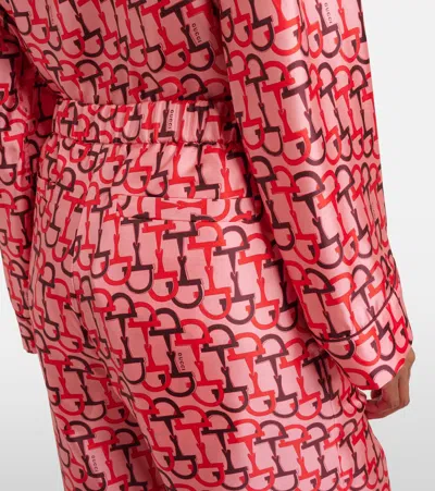 Gucci Women's Printed Silk Pants In Orange