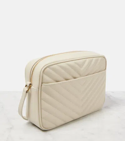 Saint Laurent Lou Medium Quilted Leather Shoulder Bag In Cream