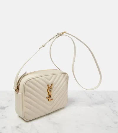 Saint Laurent Lou Medium Quilted Leather Shoulder Bag In Cream