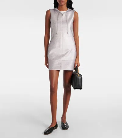 Jw Anderson J. W. Anderson Grey Sleeveless Grey Mini Dress In Heather Grey