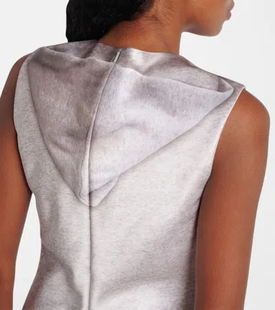 Jw Anderson J. W. Anderson Grey Sleeveless Grey Mini Dress In Heather Grey